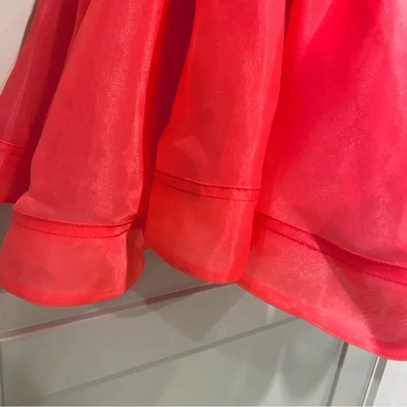 Aje Joan Dress Size 8 Pink Organza Rouched Puff Sleeve Mini - Picture 10 of 12